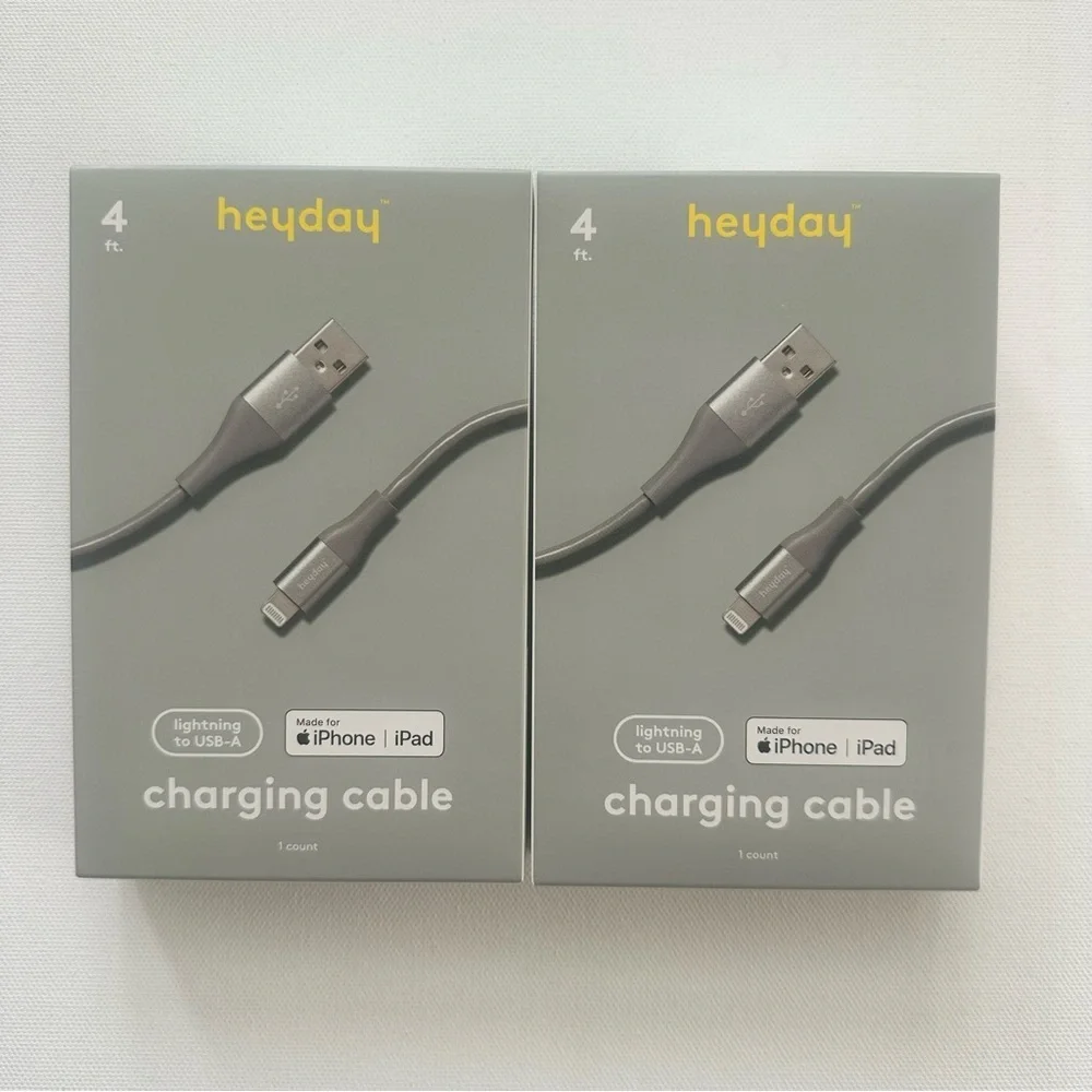 Heyday Gray Lightning to USB-A Cable